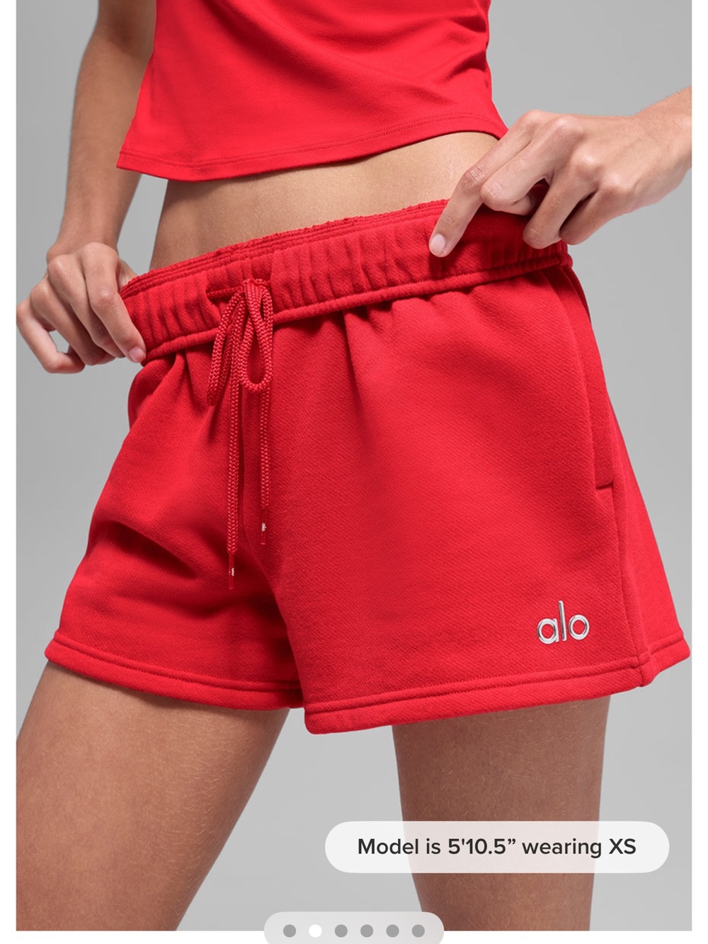 ALO Accolade Red Shorts - Picture 2 of 5